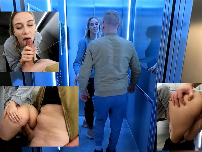 Fucked and pumped full in the elevator