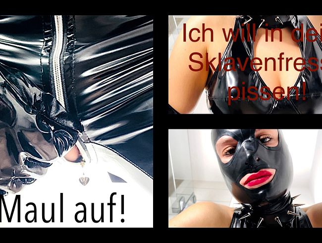 I want to piss in your slave face! Open your mouth! Total humiliation!