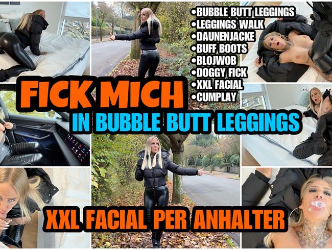 FUCK ME IN BUBBLE BUTT LEGGINGS | XXL Facial by hitchhiking