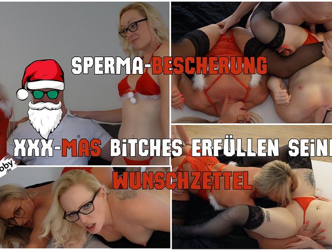 Cum gift - XXX-mas Bitches fulfill his WISH LETTER