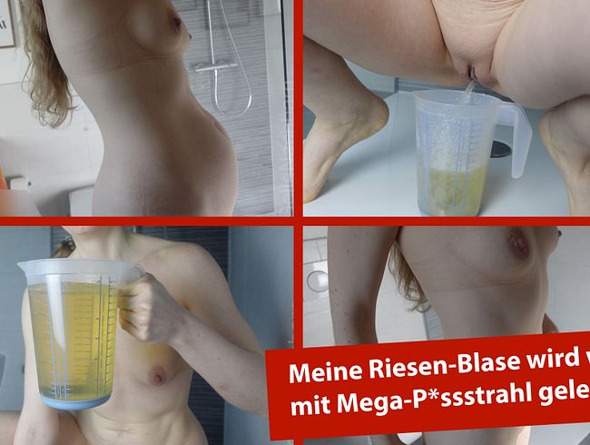 Bladder Explosion 2.0 - My giant piss stream hits new measuring cup